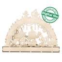 DXF file for laser Large Wooden Decoration Electrically Illuminated Light Arch,Wood Schwibbogen, Centerpiece, Light-up Christmas, SVG, PDF