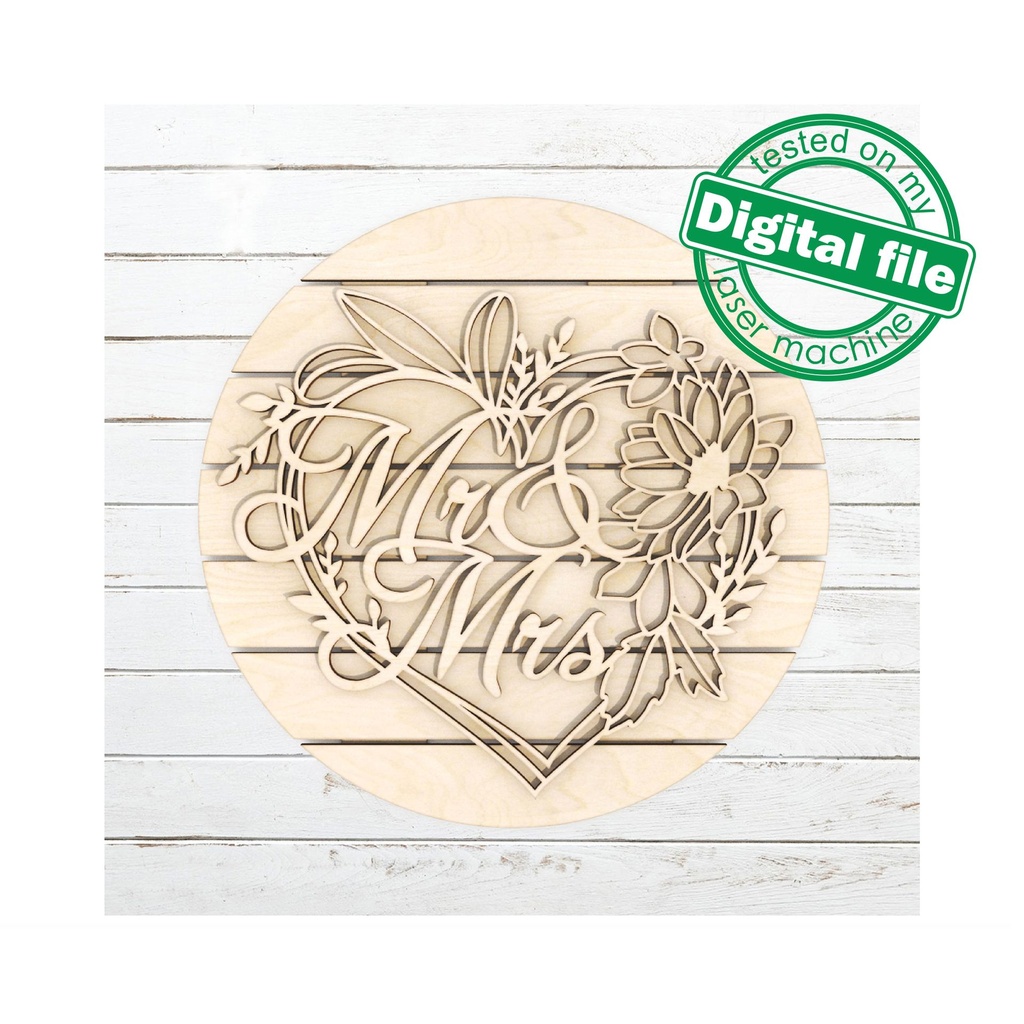 DXF, SVG Files Two different design Floral heart panel, Cricut, Silhouette, Glowforge, Valentine's day, Wedding decor, door hanger template