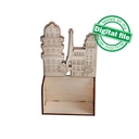 DXF, SVG file for laser Wooden Advent calendar Paris, Perpetual calendar, Christmas countdown, Days until Christmas, Plywood or MDF 3.2 mm