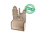 DXF, SVG file for laser Wooden Advent calendar Paris, Perpetual calendar, Christmas countdown, Days until Christmas, Plywood or MDF 3.2 mm