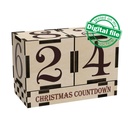 DXF, SVG file for laser Wooden Advent calendar Village, Perpetual calendar, Christmas countdown, Days until Christmas, Plywood or MDF 3.2 mm