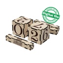 DXF, SVG file for laser Wooden Advent calendar Village, Perpetual calendar, Christmas countdown, Days until Christmas, Plywood or MDF 3.2 mm
