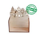 DXF, SVG file for laser Wooden Advent calendar Village, Perpetual calendar, Christmas countdown, Days until Christmas, Plywood or MDF 3.2 mm