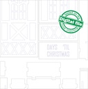 DXF, SVG file for laser Wooden Advent calendar, Christmas countdown, Days till Christmas, Light-up scandinavian house, Plywood or MDF 3.2 mm