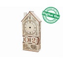 DXF, SVG file for laser Wooden Advent calendar, Christmas countdown, Snowman, Clock, Plywood or MDF 3.2 mm