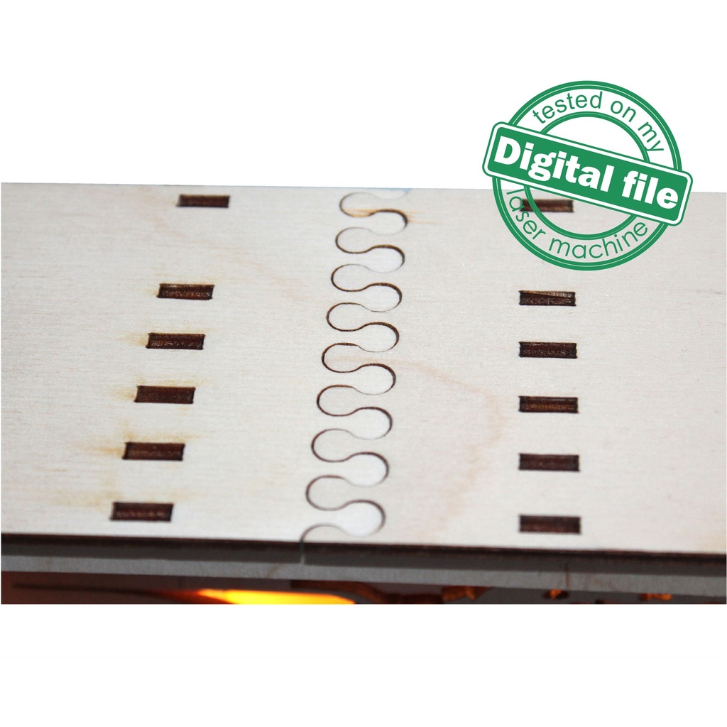 DXF, SVG files Light box Africa, Giraffe, elephant, lion, baobab, flexible plywood, Glowforge ready file, Material thickness 3.2 mm