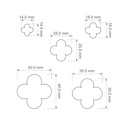 Basic Shapes Four-leaf clover, St Patrick's Day, 5 Sizes, Digital STL File For 3D Printing, Polymer Clay Cutter, Earrings