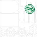 DXF, SVG files for laser Big set Snowflakes into gift box, 18 different design, Glowforge, Material thickness 3.2 mm