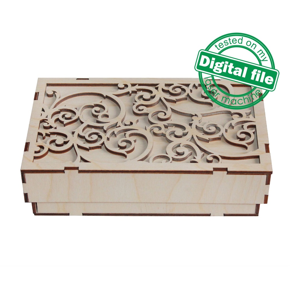 DXF, SVG files for laser Big set Snowflakes into gift box, 18 different design, Glowforge, Material thickness 3.2 mm