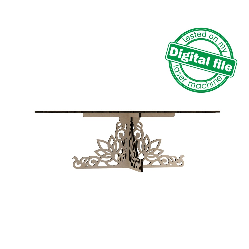 DXF, SVG files for laser Cake Stand, Paris Collection, Candy bar decor, Glowforge, Two different material thickness 3.2 / 6.4 mm