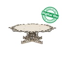 DXF, SVG files for laser Cake Stand, Paris Collection, Candy bar decor, Glowforge, Two different material thickness 3.2 / 6.4 mm