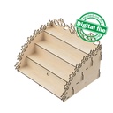 DXF, SVG files for laser Candy bar stand for cupcakes, Paris Collection, Candy bar decor, Glowforge, Two material thickness 3.2 / 6.4 mm