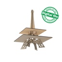 DXF, SVG files for laser Candy bar stand for cupcakes, Paris Collection, Tower Eiffel, Glowforge, Two material thickness 3.2 / 6.4 mm