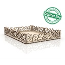DXF, SVG files for laser Carved tray, Farmhouse, Glowforge, Home Bakery, Wood Bread Tray, 2 different material thickness 3.2 and 6.4 mm