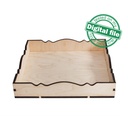 DXF, SVG files for laser Tray Roses, Candy bar decor, Glowforge, Two different material thickness 3.2 / 6.4 mm