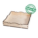 DXF, SVG files for laser Tray Roses, Candy bar decor, Glowforge, Two different material thickness 3.2 / 6.4 mm
