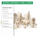 DXF, SVG files for laser Christmas Decor Enchanted forest, Super Big Set, Bundle of 33 pieces, Winter Scene, Glowforge, Matherial 3.2 mm