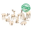 DXF, SVG files for laser Christmas Decor Enchanted forest, Super Big Set, Bundle of 33 pieces, Winter Scene, Glowforge, Matherial 3.2 mm