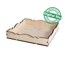 DXF, SVG files for laser Tray Roses, Candy bar decor, Glowforge, Two different material thickness 3.2 / 6.4 mm