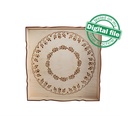 DXF, SVG files for laser Tray Roses, Candy bar decor, Glowforge, Two different material thickness 3.2 / 6.4 mm
