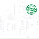 DXF, SVG files for laser Christmas Wintar Village, Church, Winter Forest, Rustic Wood, Glowforge, Material thickness 3.2 / 6.4 mm