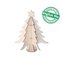 DXF, SVG files for laser Christmas decor Tree Table Figurine with star, Candy bar, Glowforge, Material thickness 3.2 mm