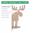 DXF, SVG files for laser Christmas decor set, Moose, Trees, Scandinavian style tea light candle holder, Material thickness 1/8 inch (3.2 mm)