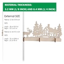 DXF, SVG files for laser Christmas village scene, Reindeer, Winter Forest, Rustic Wood, Glowforge, Material thickness 3.2 / 6.4 mm