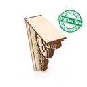 DXF, SVG files for laser Decorative Rustic Corbel, Home Decor, Vector project, Glowforge, Material thickness 1/8 inch (3.2 mm)