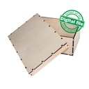 DXF, SVG files for laser Large Wooden Box, A4 internal size, Memory Photo box, Glowforge, Two different material thickness 3.2 / 6.4 mm