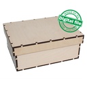 DXF, SVG files for laser Large Wooden Box, A4 internal size, Memory Photo box, Glowforge, Two different material thickness 3.2 / 6.4 mm