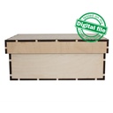DXF, SVG files for laser Large Wooden Box, A4 internal size, Memory Photo box, Glowforge, Two different material thickness 3.2 / 6.4 mm