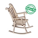 DXF, SVG files for laser Doll House Miniature Fireplace, Christmas Tree, Chair, Rocking Horse, Mantel clock. Material 1/8 inch (3.2 mm)