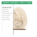 DXF, SVG files for laser Easter egg with rabbit gnome Cutout, Shape, Paint by Line,Glowforge, Mantel decoration, Individual Arm Add-Ons