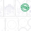 DXF, SVG files for laser Halloween Candle Frame, Candle lantern with opening door, Glowforge, Material thickness 1/8 inch (3.2 mm)