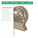 DXF, SVG files for laser Halloween Decoration idea "RIP", Cemetery, Graves, Bat, Spider, Fence, Cobweb, Material thickness 1/8 inch (3.2 mm)