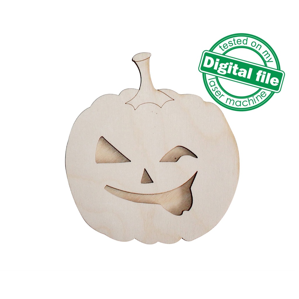 DXF, SVG files for laser Halloween Wooden treat box Pumpkins, Candy bar decor, Glowforge, Material thickness 1/8 inch (3.2 mm)