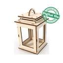 DXF, SVG files for laser Lantern Candle Holder, Five different designs, Outdoor, Indoor decor, Glowforge, Material 1/8 inch (3.2 mm)
