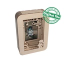 DXF, SVG files for laser Light box Kids Photo Frame, Photo lamp, Vector project, Glowforge, Material thickness 1/8 inch (3.2 mm)