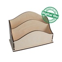 DXF, SVG files for laser Magazine holder, Storage paper, Home Office, Cafe Paris, Glowforge, Two different material thickness 3.2 / 6.4 mm