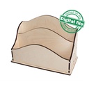 DXF, SVG files for laser Magazine holder, Storage paper, Home Office, Cafe Paris, Glowforge, Two different material thickness 3.2 / 6.4 mm
