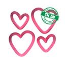 Abstract Hearts, Valentine's Day, Love, Digital STL File For 3D Printing, Polymer Clay Cutter, Bridesmaid Gift, St Valentine, 4 designs