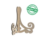 DXF, SVG files for laser Plate holder, menu card easel, Paris Collection, Candy bar decor, Glowforge, Two material thickness 3.2 / 6.4 mm