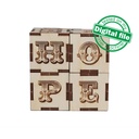 DXF, SVG files for laser Reversible wood blocks, Wedding decor, Home, Love, Hope, Baby, Kiss, XOXO, Material 3.2 mm