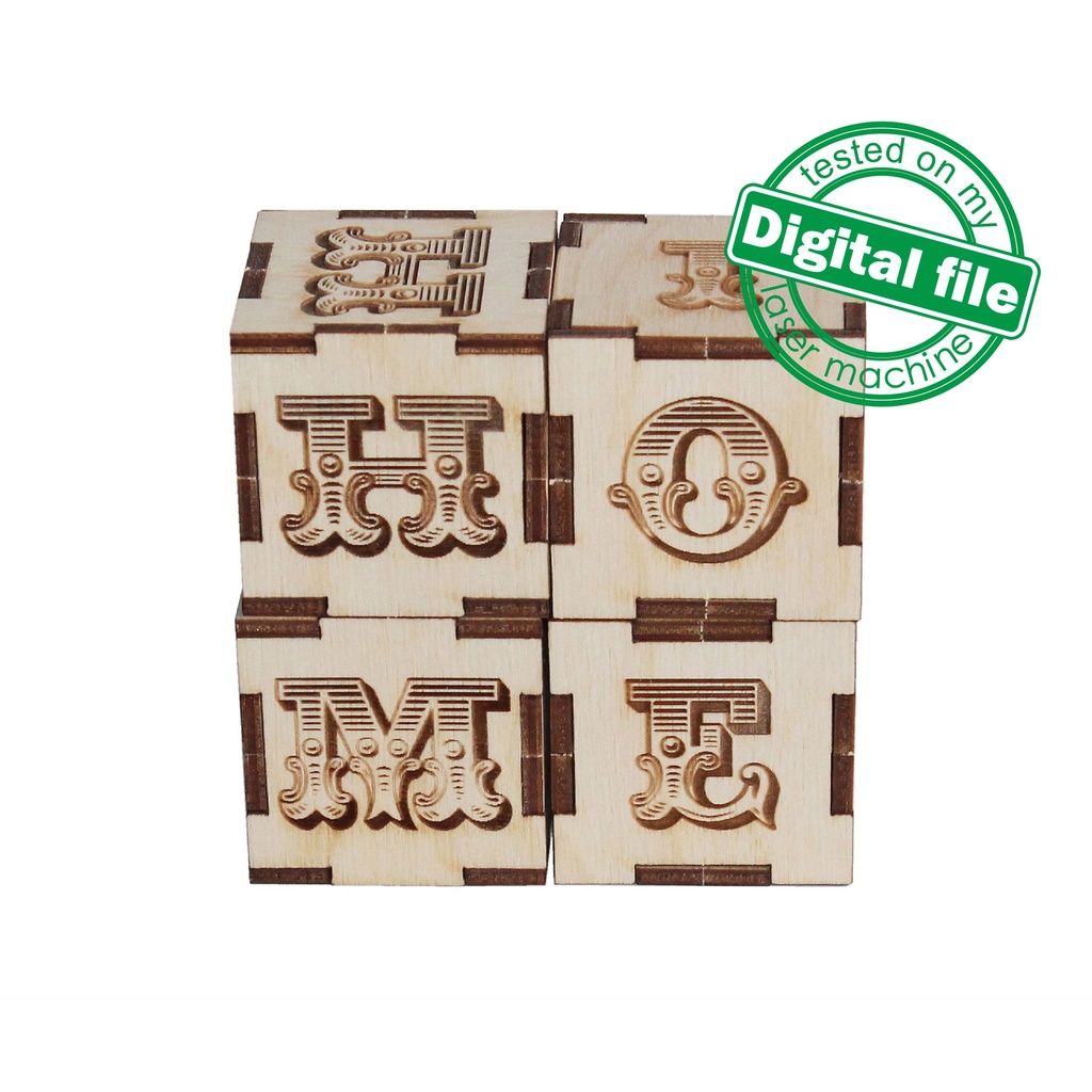 DXF, SVG files for laser Reversible wood blocks, Wedding decor, Home, Love, Hope, Baby, Kiss, XOXO, Material 3.2 mm