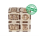 DXF, SVG files for laser Reversible wood blocks, Wedding decor, Home, Love, Hope, Baby, Kiss, XOXO, Material 3.2 mm