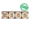 DXF, SVG files for laser Reversible wood blocks, Wedding decor, Home, Love, Hope, Baby, Kiss, XOXO, Material 3.2 mm