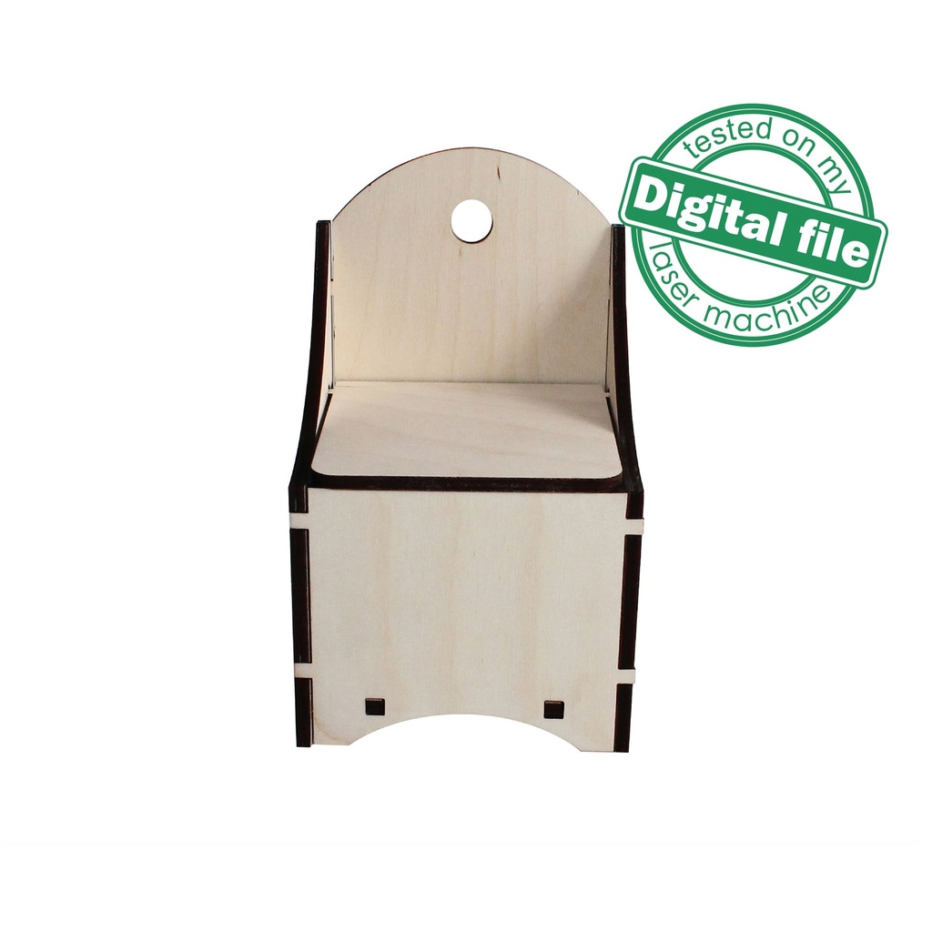 DXF, SVG files for laser Vintage Wooden Salt Box, Engraved pattern French roses, Two different material thickness 3.2/6.4 mm