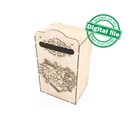 DXF, SVG files for laser Wedding card box, money box, Vector projects, Glowforge, Engagement Card Box, Wedding Decor 1/8 inch (3.2 mm)