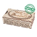 DXF, SVG files for laser Wedding chocolate gift box Will your be my Bridesmaid, Two different designs, Material thickness 1/8 inch (3.2 mm)